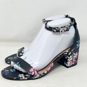 Call It‎ Spring Black Floral Chunky Heel Sandal Size 8 NEW
